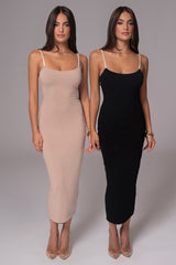 Black/Beige Katia Reversible Dress