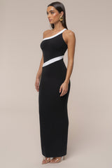 Black Jorden Contrast Maxi Dress