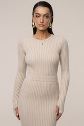 Stone Overcast Ribbed Top