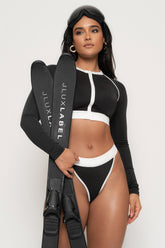 Black/White Contrast Bikini Set