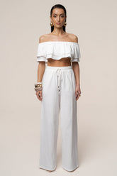 White Marina Two-Piece Pant Set