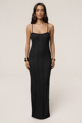 Black Cabana Views Crochet Dress