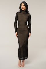 Black Rosabelle Knit Maxi Dress