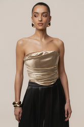Gold Sparkling Hour Satin Corset