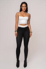 White Active Crop Top