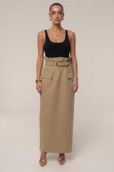 Khaki New Edge Cargo Skirt