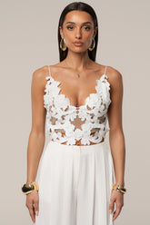 White Anahi Embroidered Top