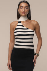Black/White Amelie Striped Top