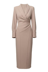 Taupe Manifest Blazer Midi Dress