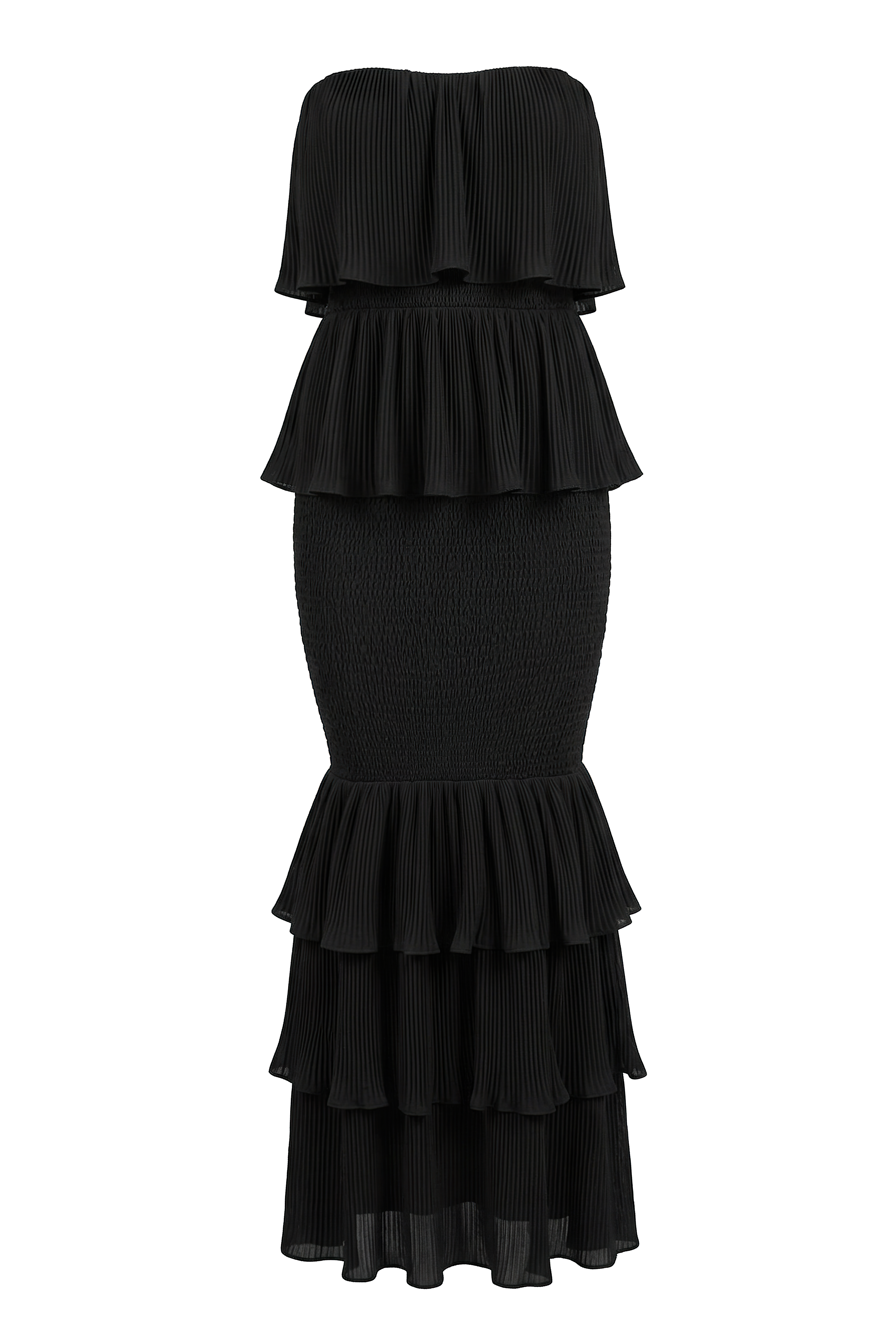 Black Casa Blanca Ruffle Dress