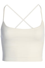White Active Crop Top