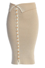Taupe/White Over The Top Skirt