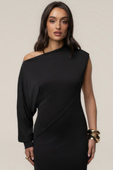 Black Winter Jewel Maxi Dress
