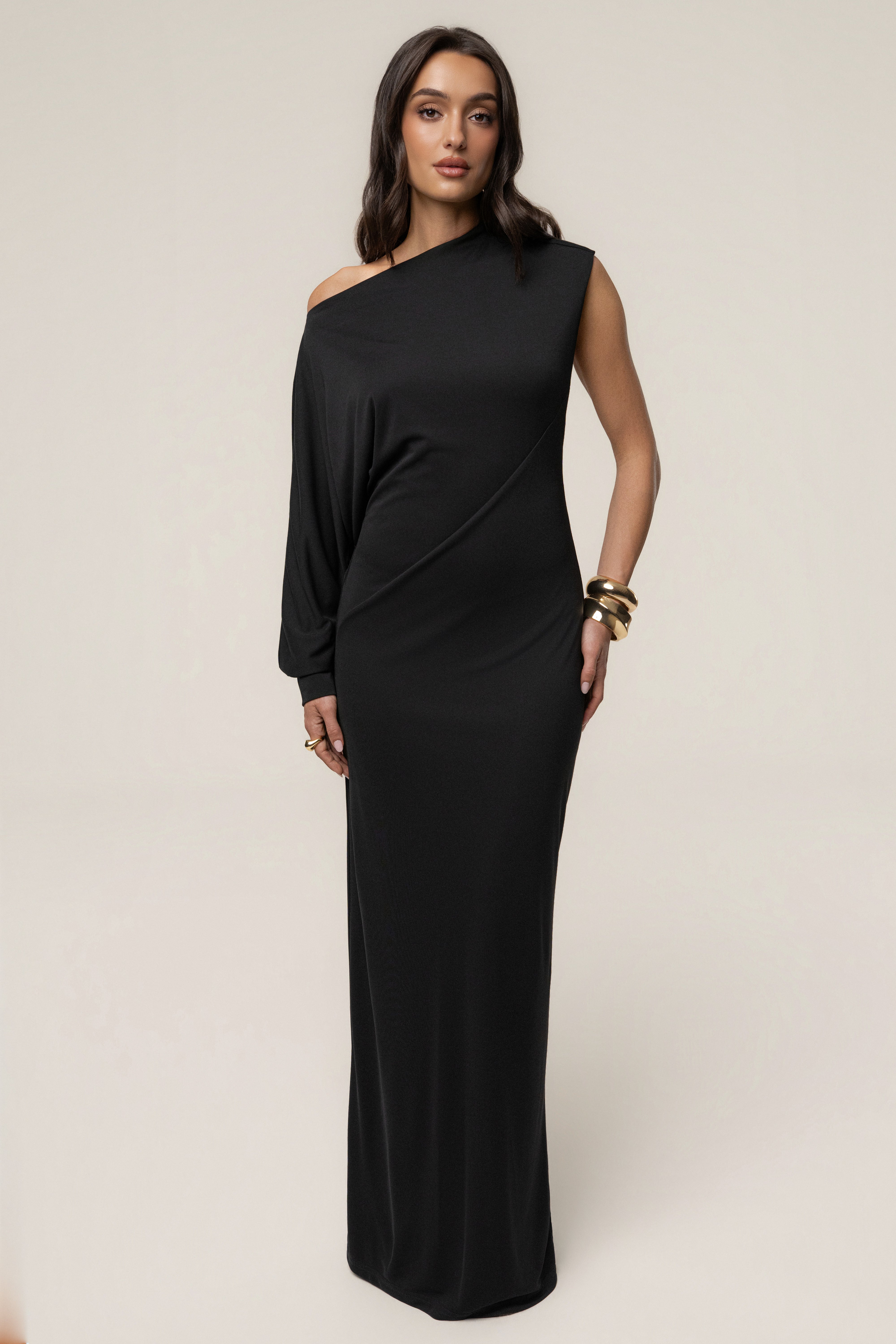 Black Winter Jewel Maxi Dress