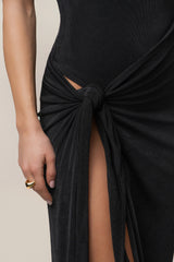 Black Aubree Midi Dress
