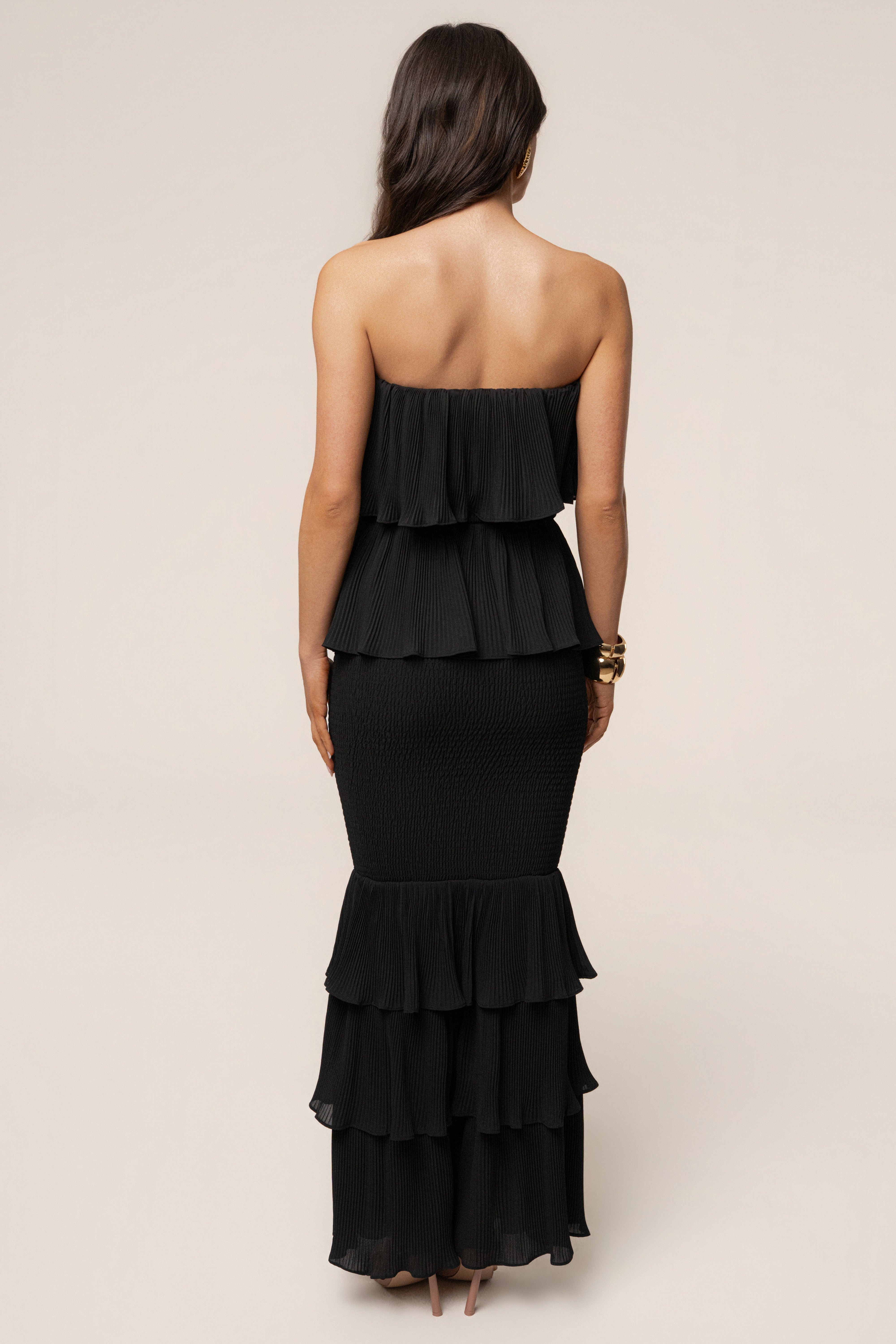 Black Casa Blanca Ruffle Dress