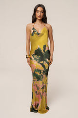 Yellow Print Bethani Maxi Dress