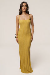 Yellow Cabana Views Crochet Dress