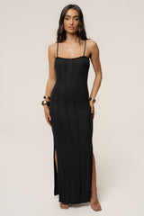 Black Cabana Views Crochet Dress