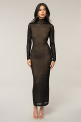 Black Rosabelle Knit Maxi Dress