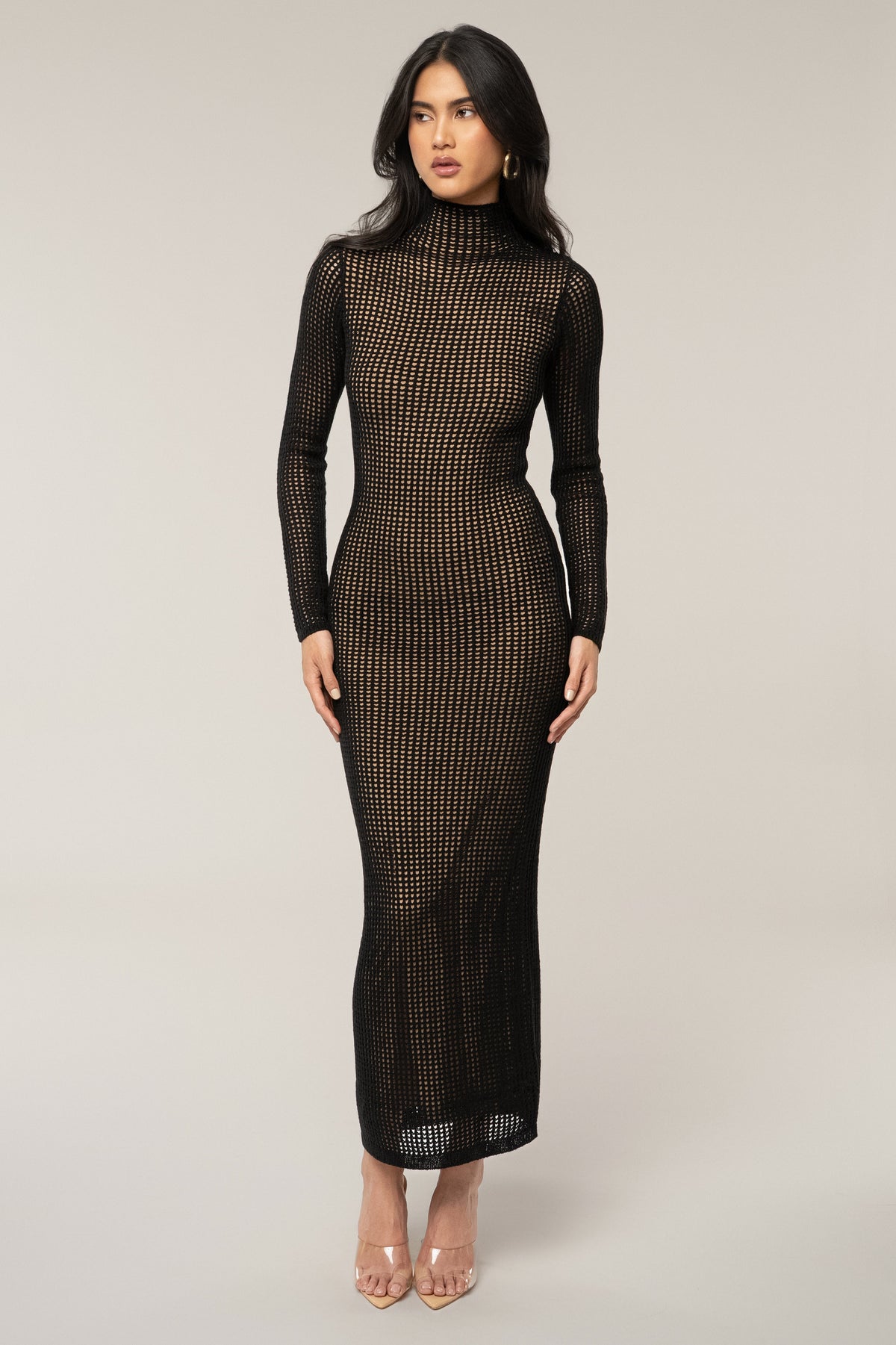 Black Rosabelle Knit Maxi Dress