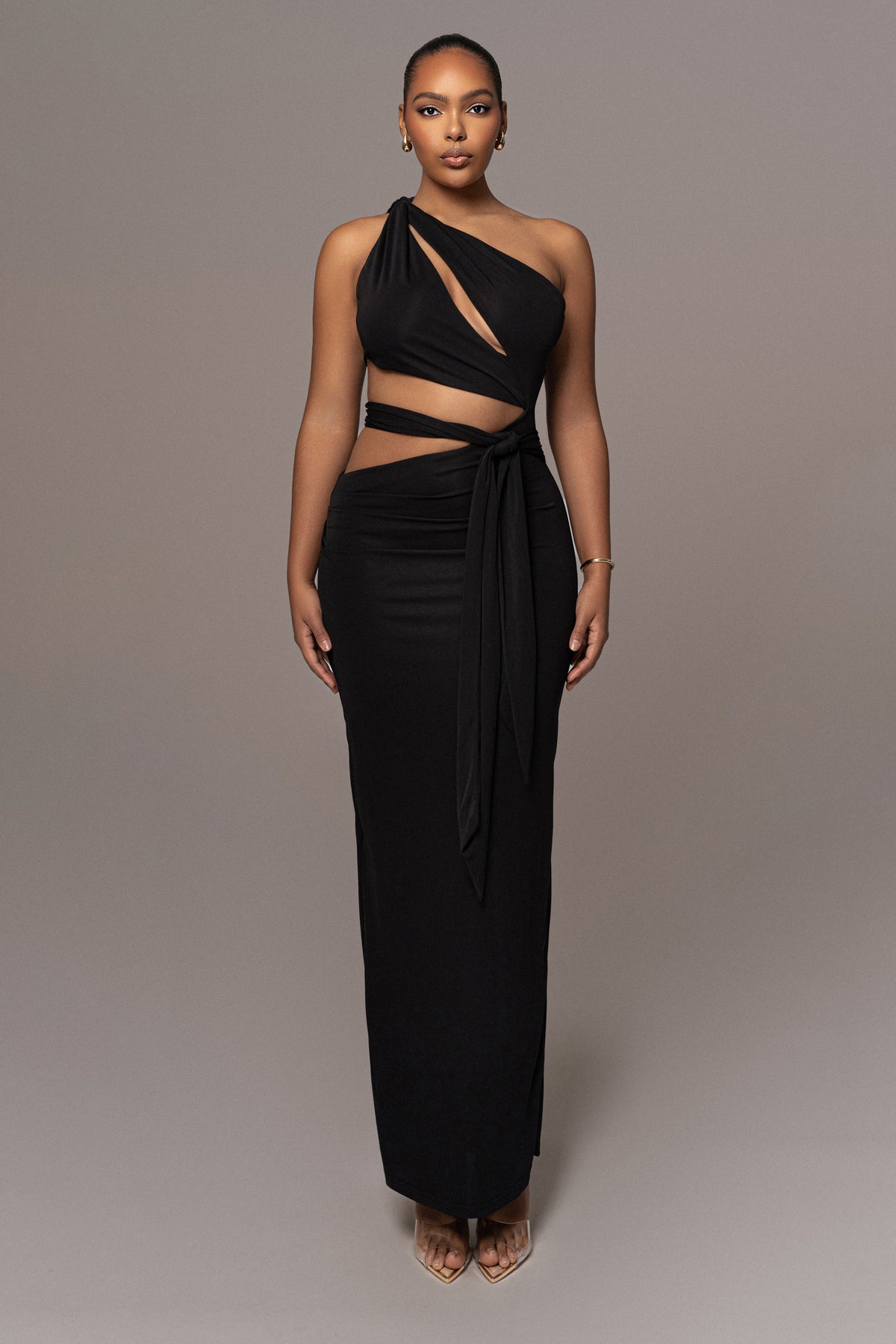 Black Athenia Keyhole Maxi Dress