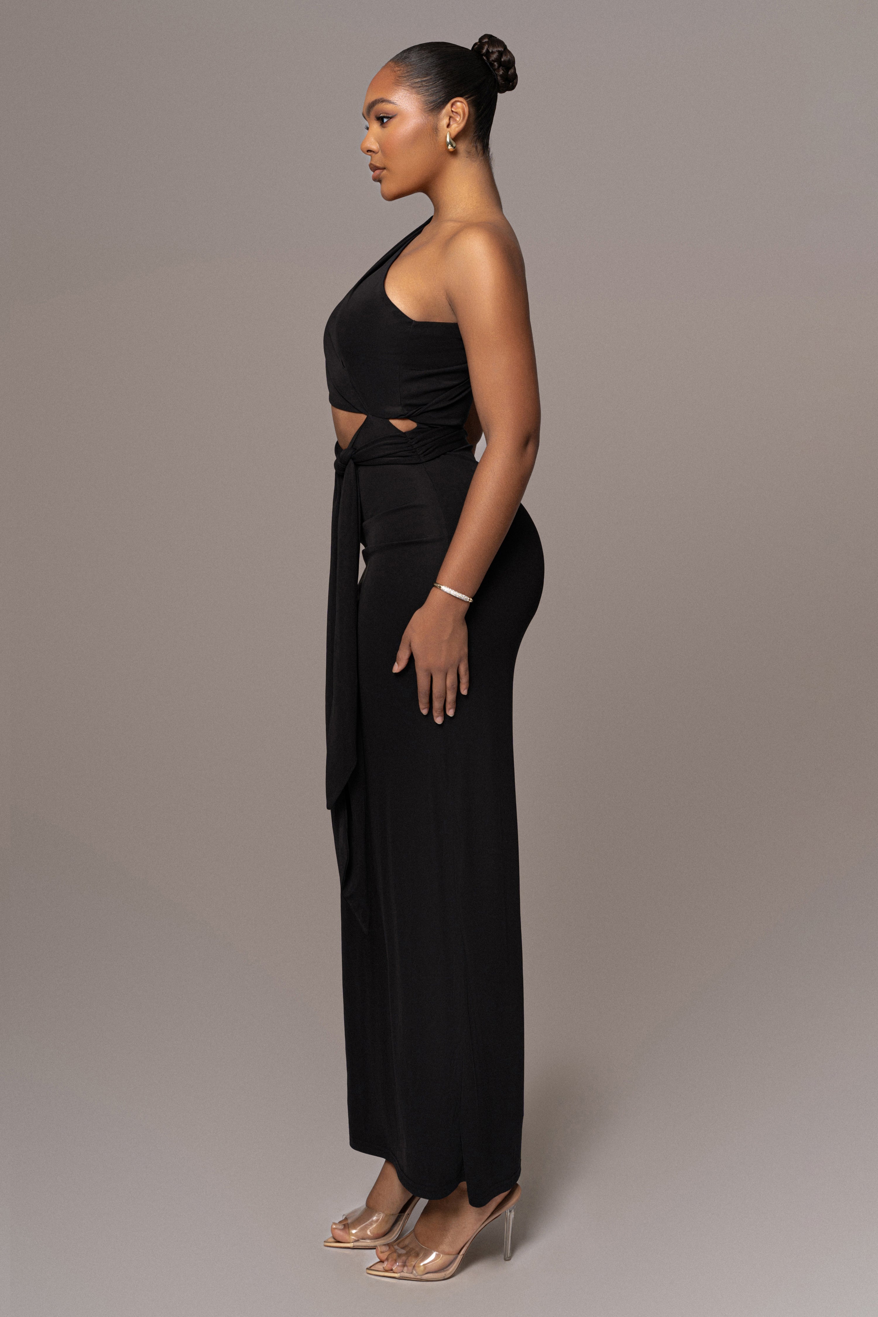 Black Athenia Keyhole Maxi Dress