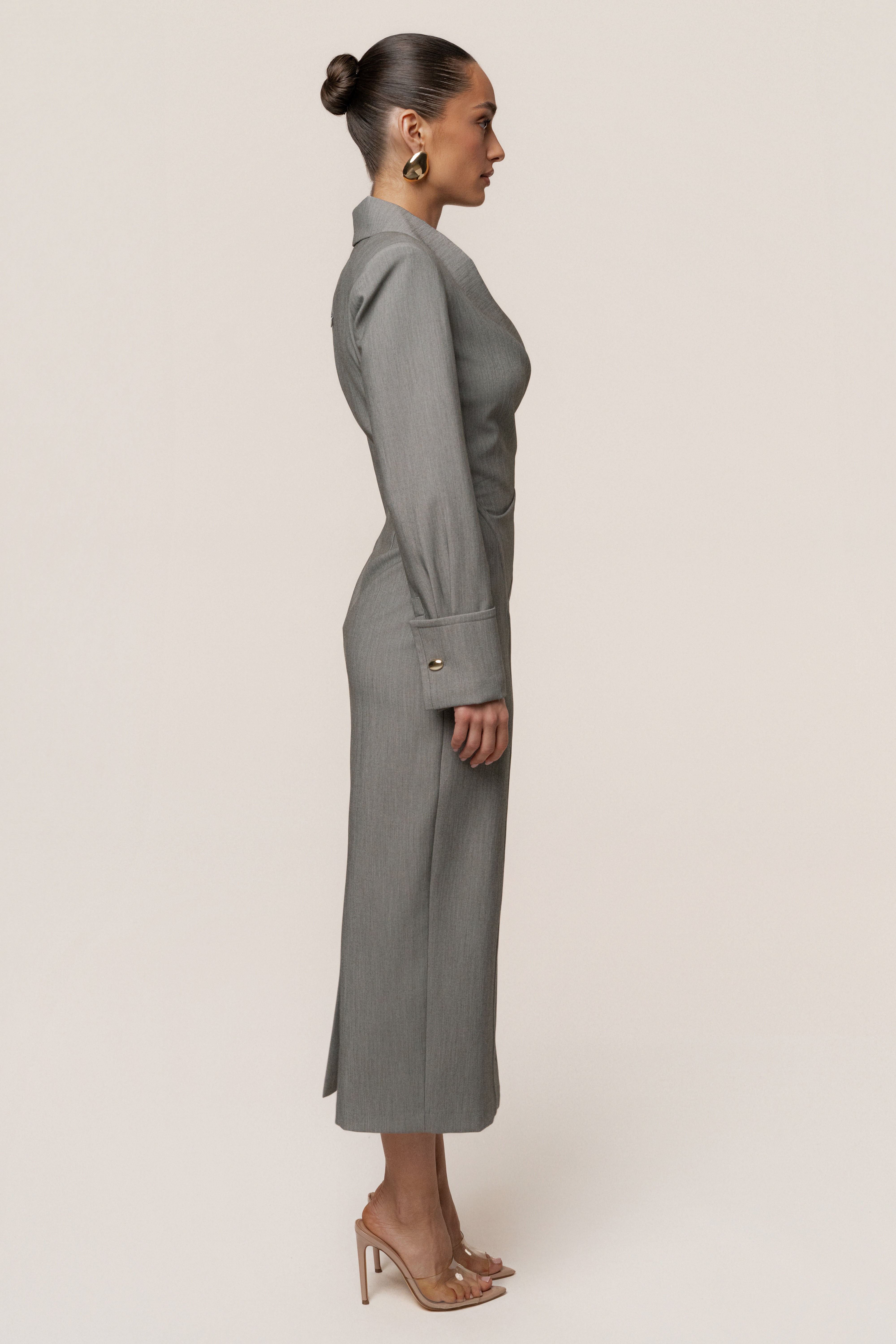 Grey Manifest Blazer Midi Dress