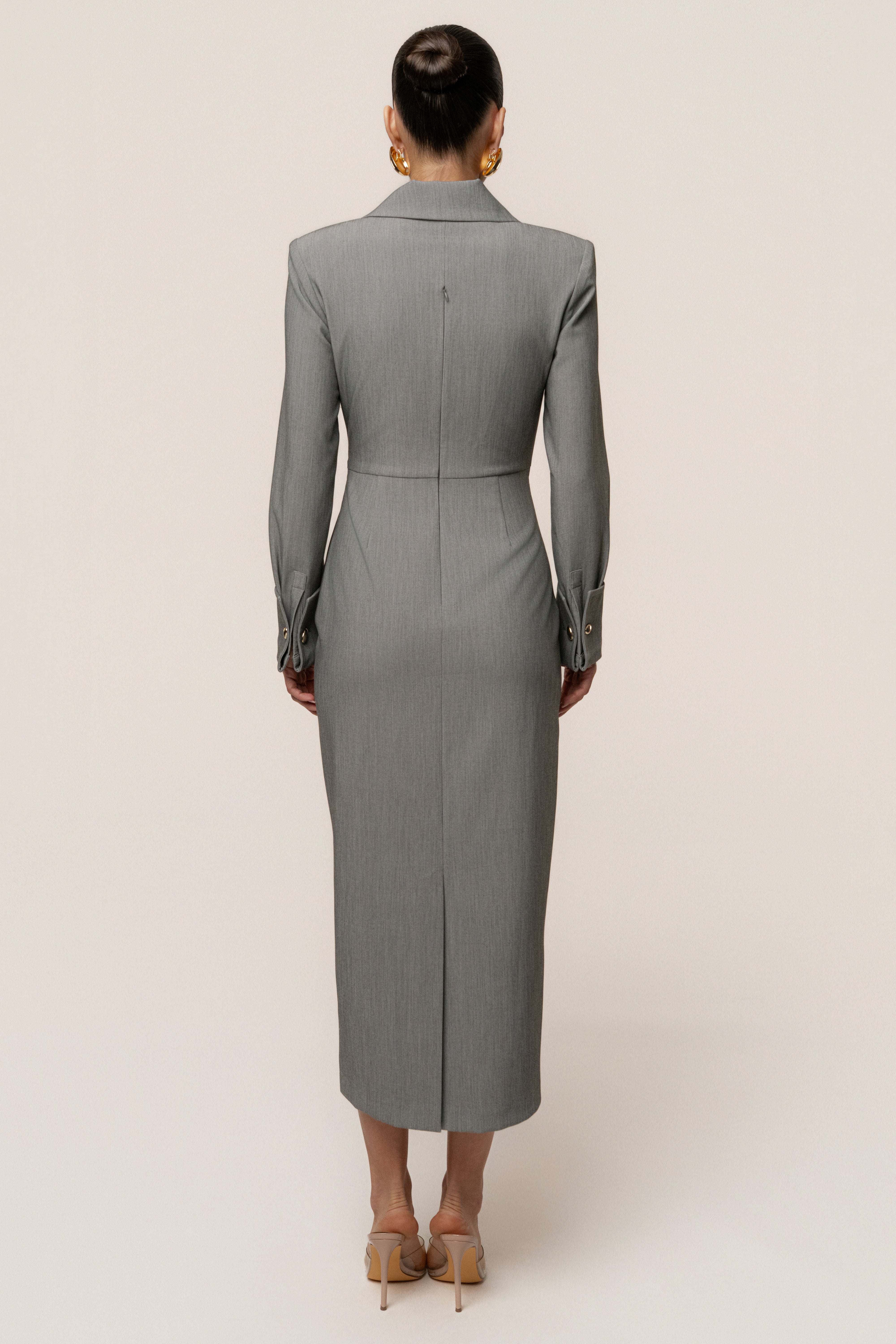 Grey Manifest Blazer Midi Dress