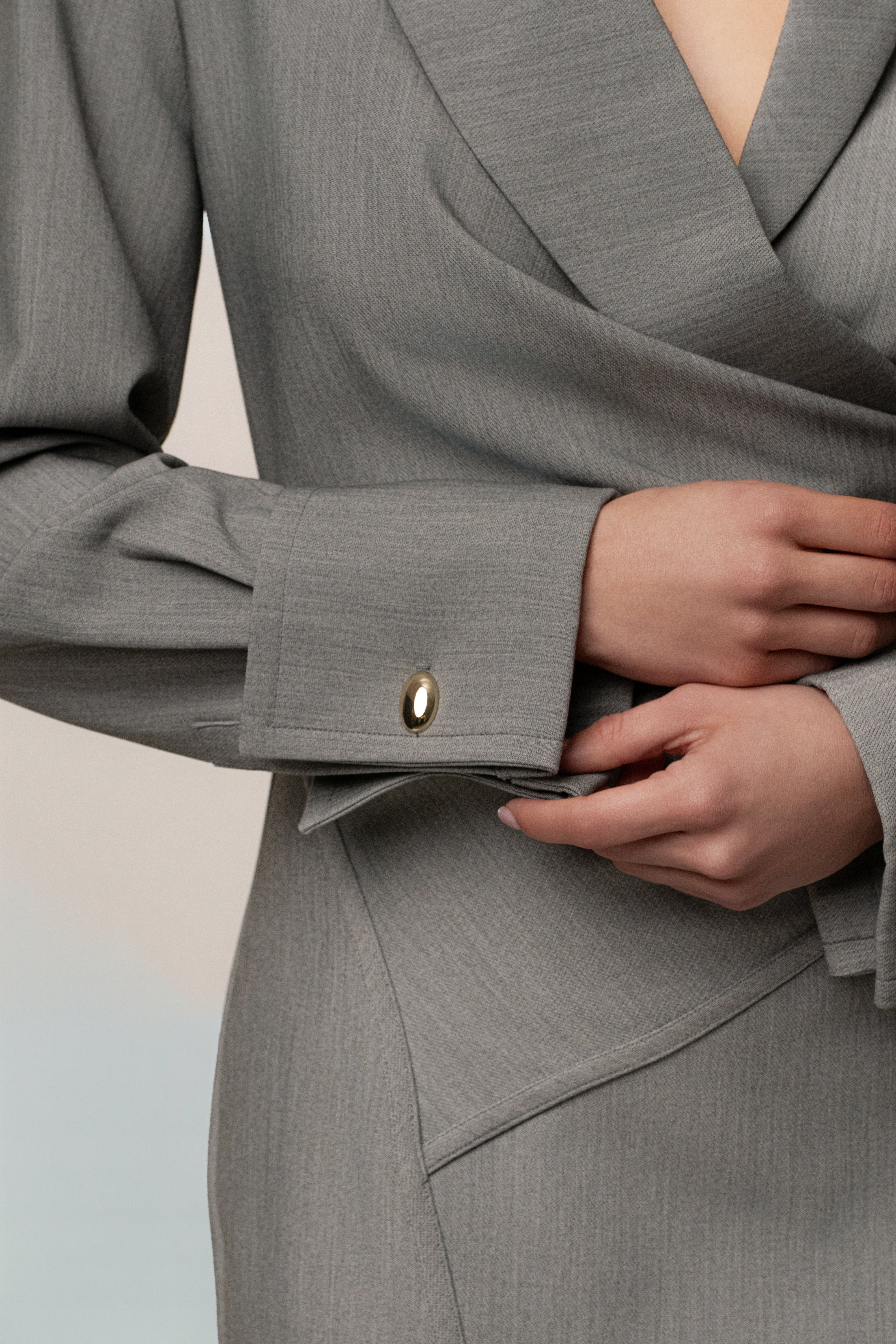 Grey Manifest Blazer Midi Dress