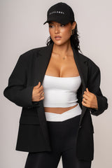 White Active Crop Top