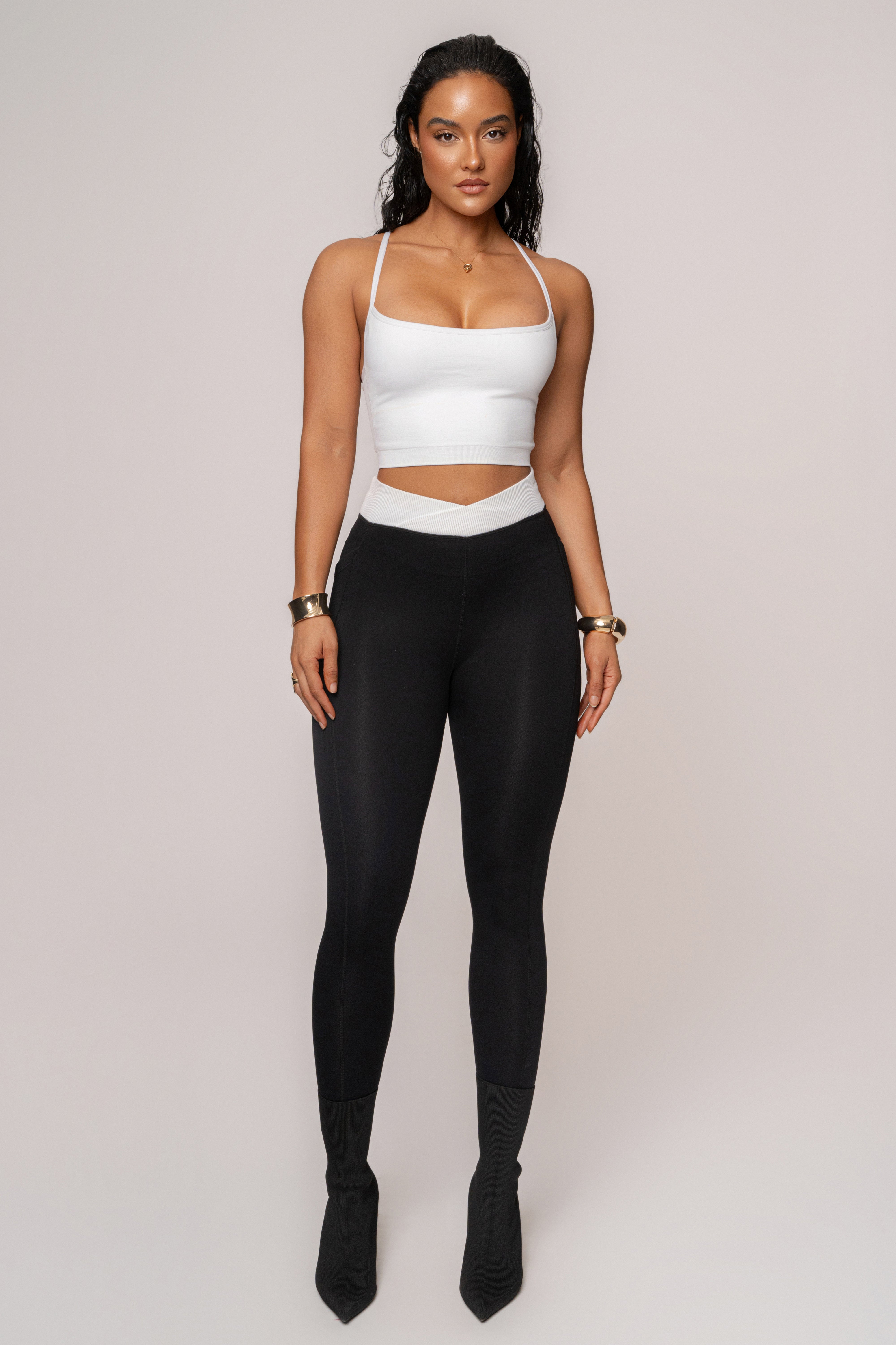 White Active Crop Top
