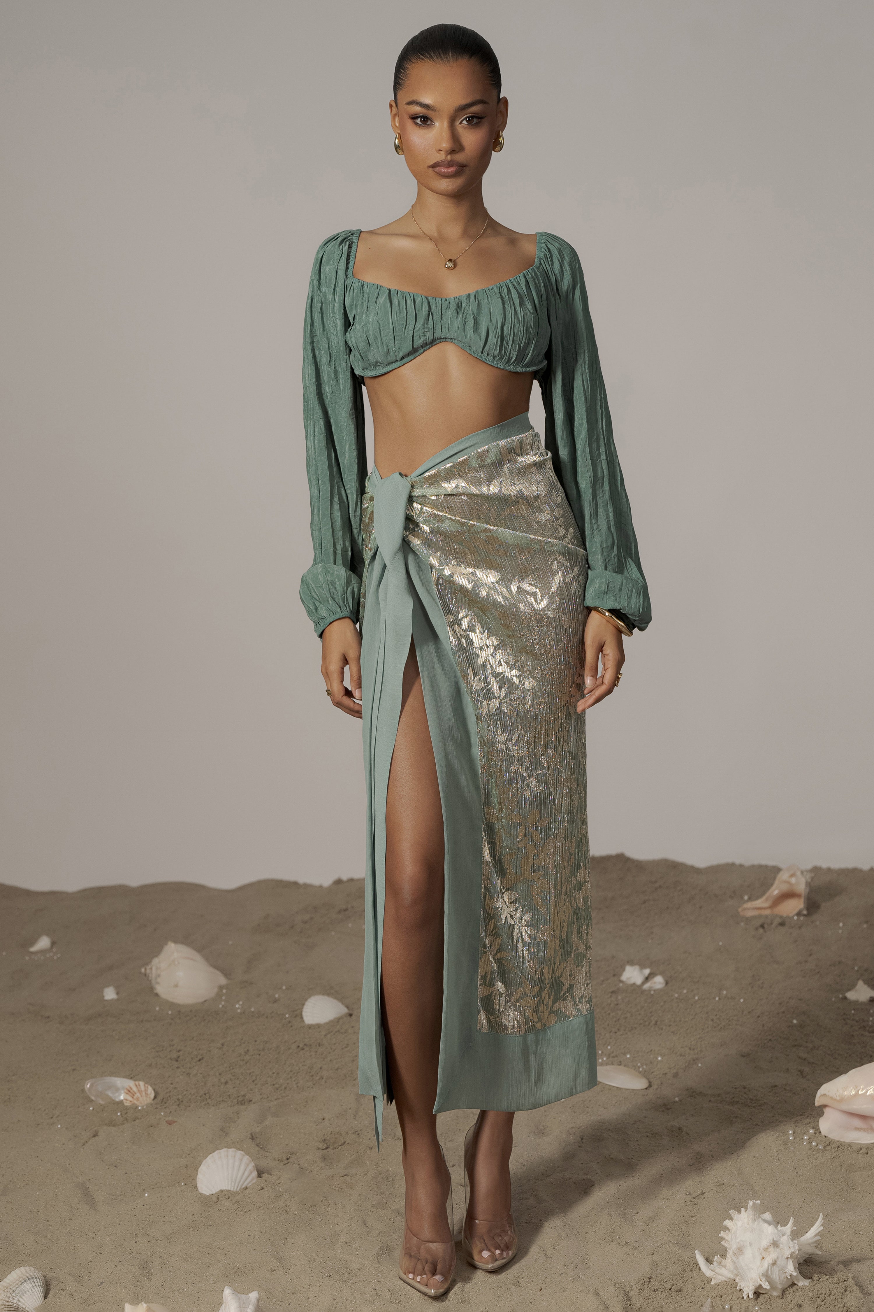 Teal Carey Long Sleeve Top