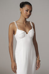 Ivory Secret Hideout Linen Dress