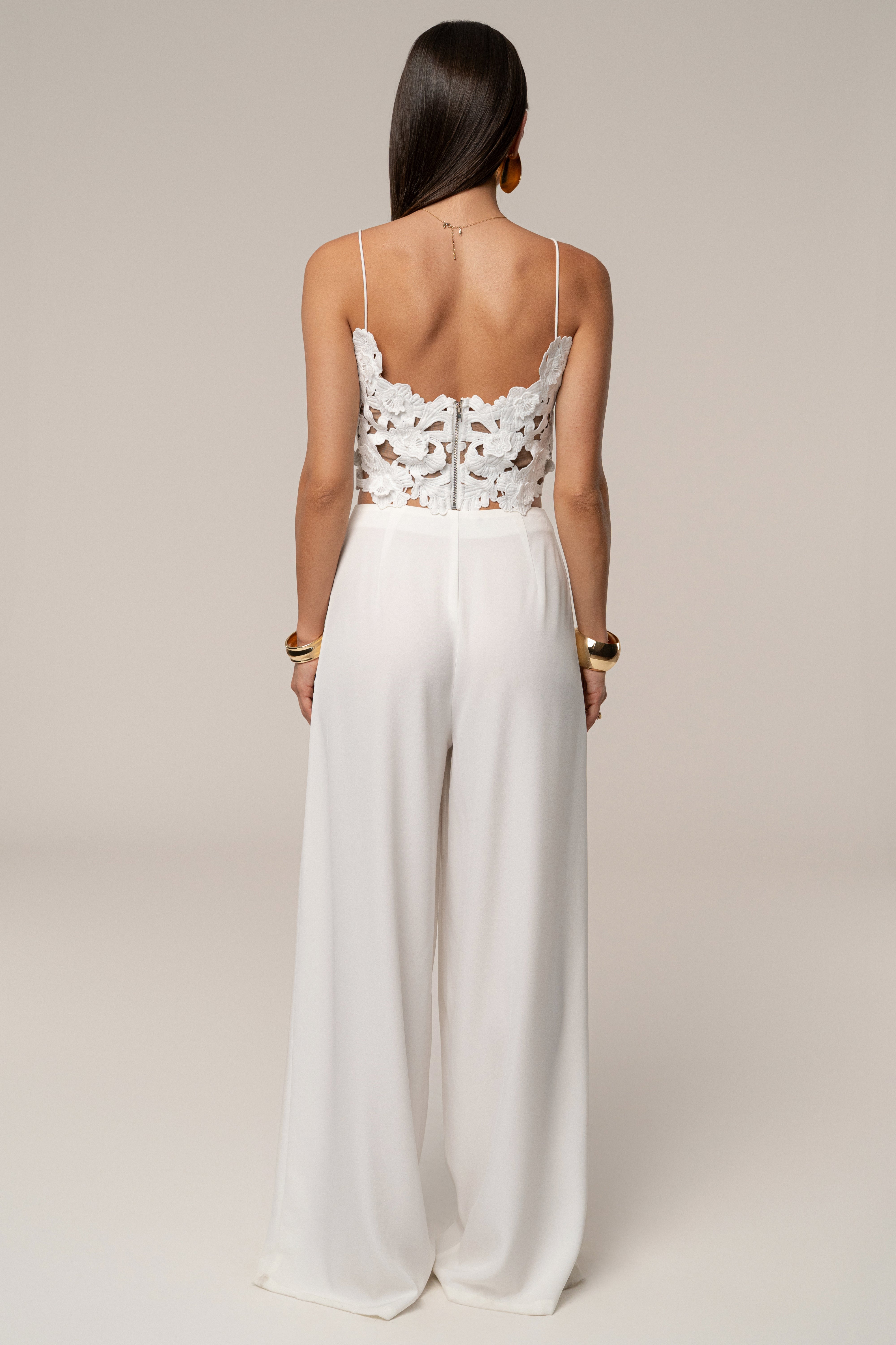 White Anahi Embroidered Top