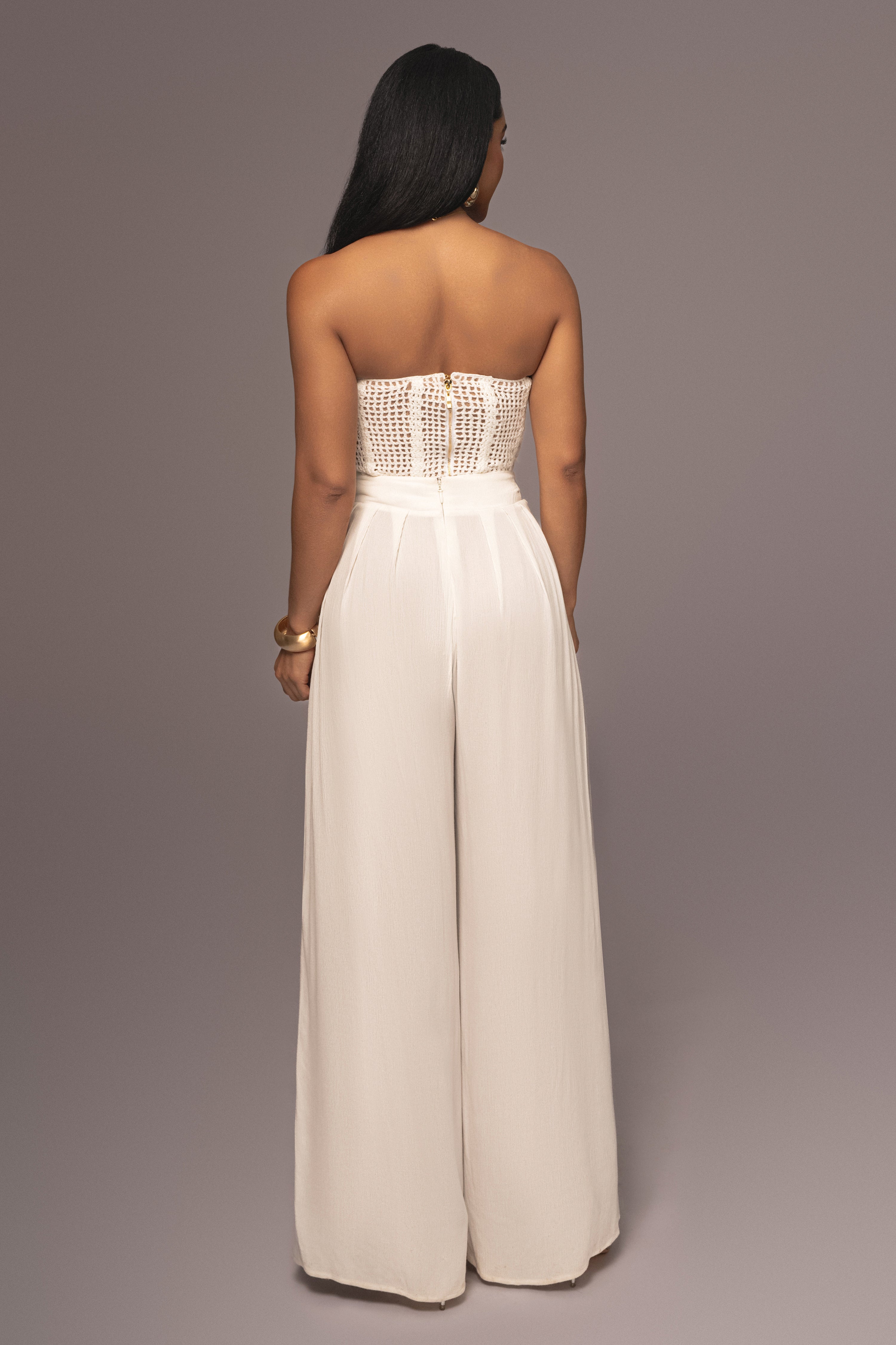White Want It All Crochet Bustier