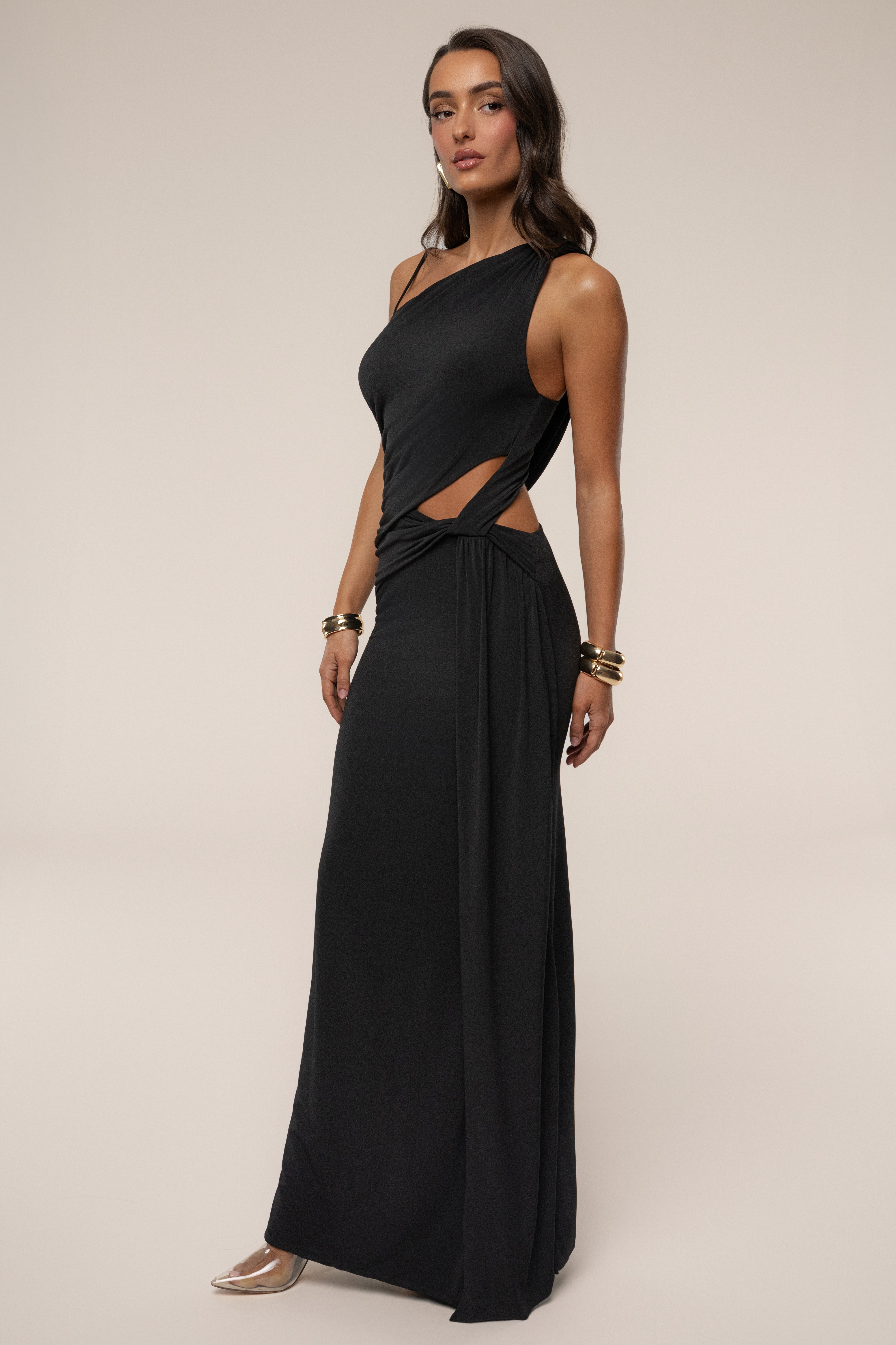 Black Astra Cutout Maxi Dress