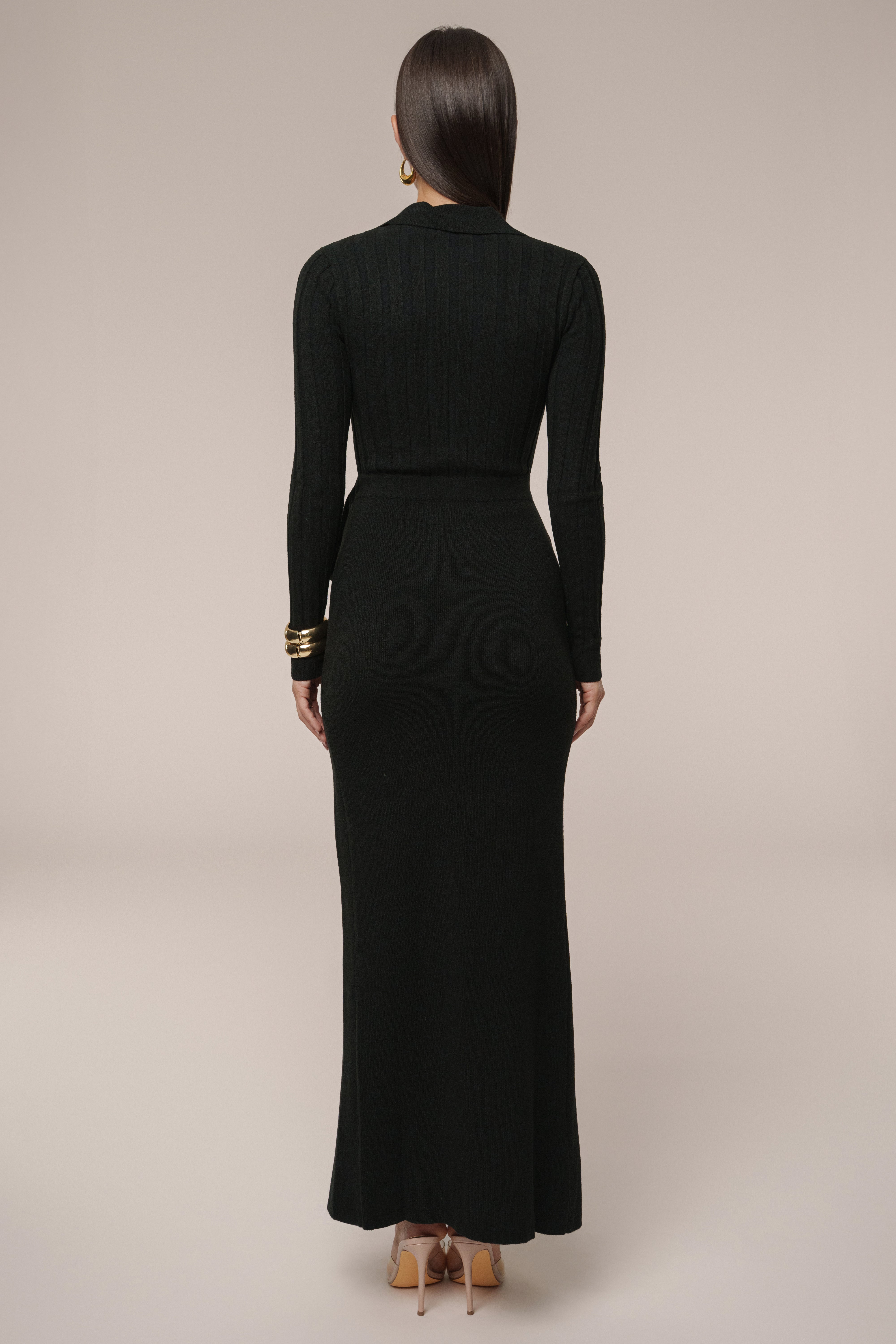 Black Emma Knit Maxi Dress
