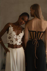 White Anahi Embroidered Top